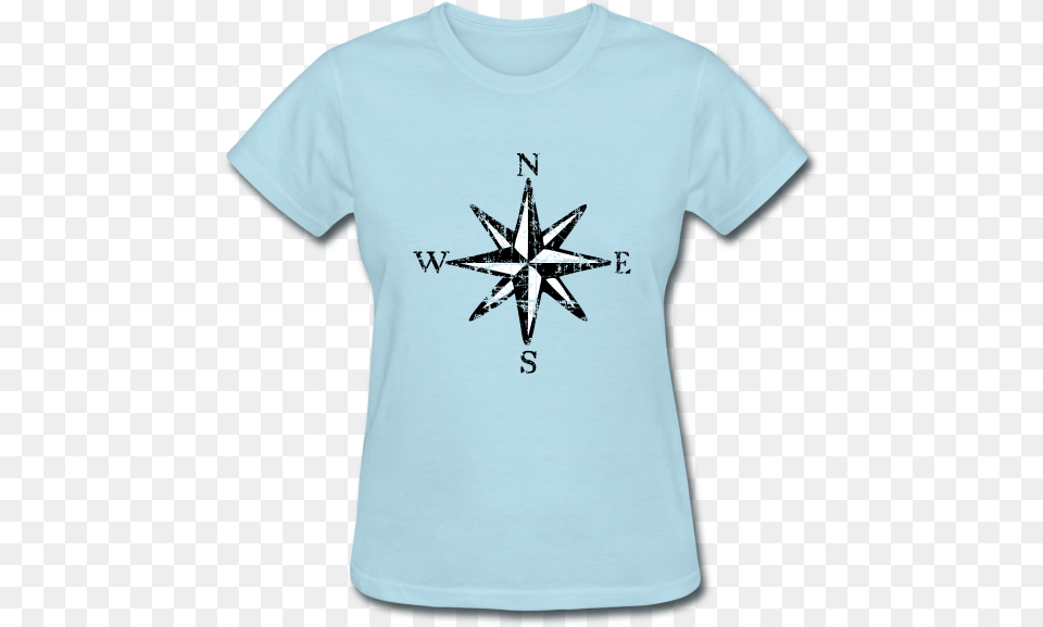 Compass Rose Of Compass Rose T Shirt, Clothing, T-shirt Free Png Download