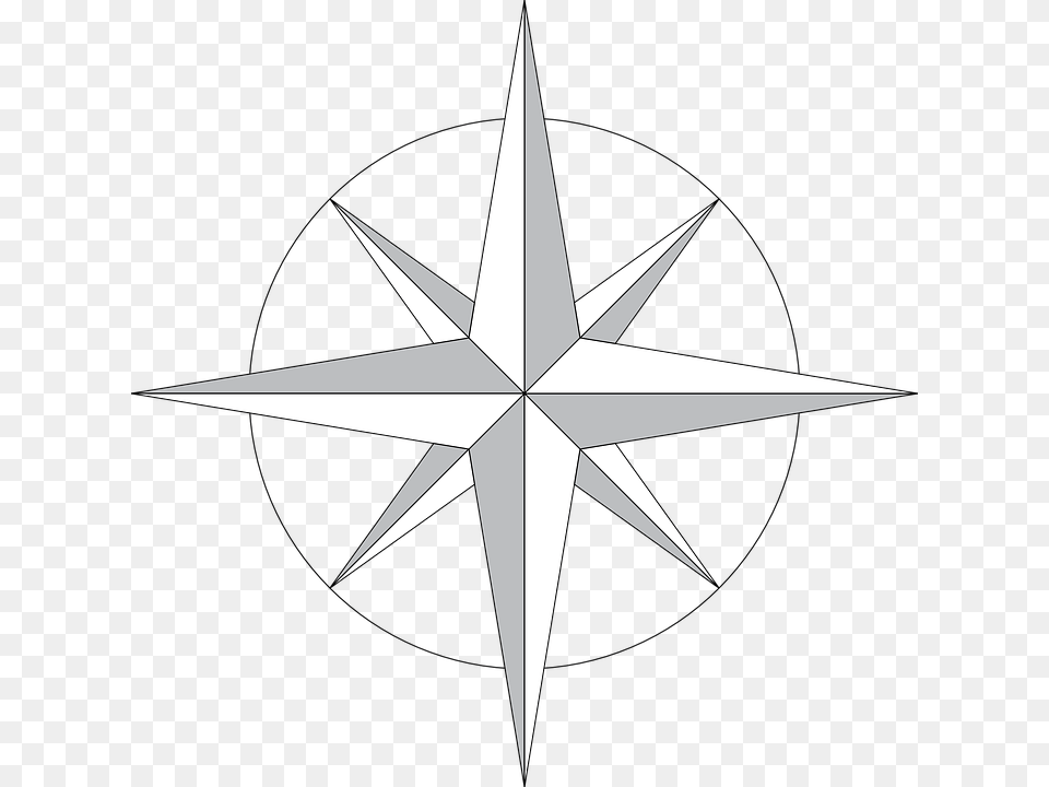 Compass Rose Transparent, Star Symbol, Symbol, Cross Free Png