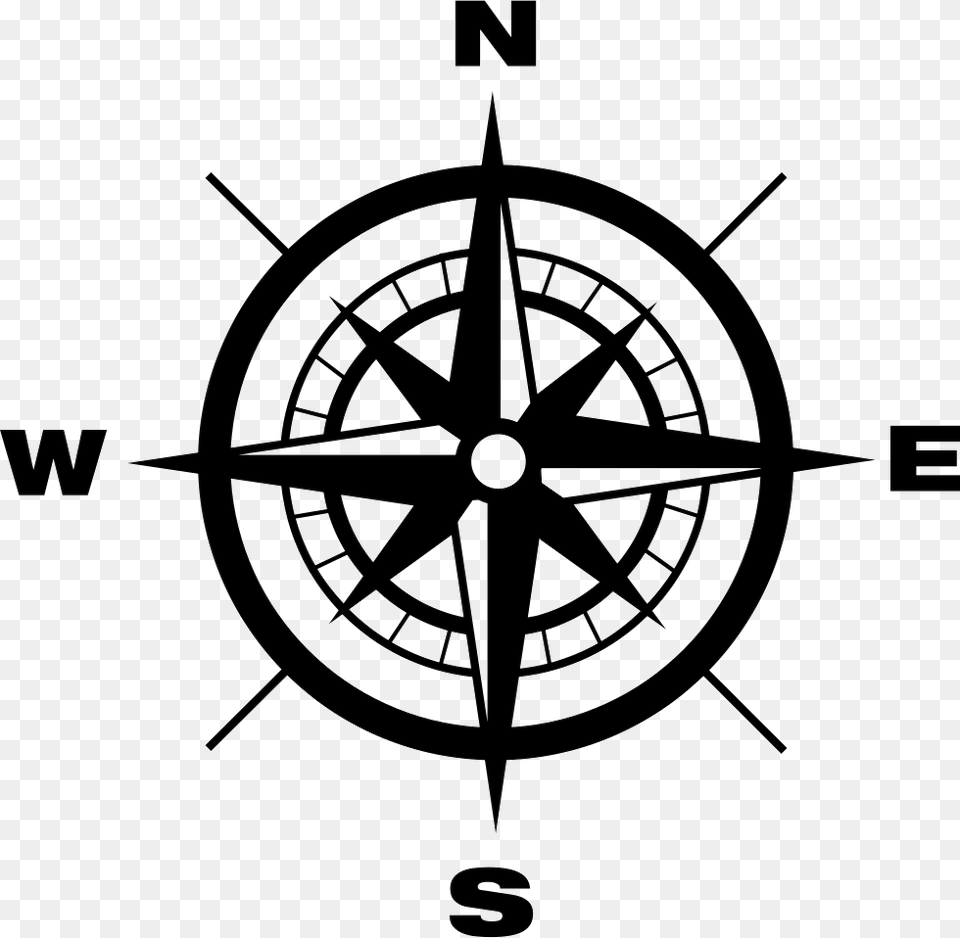 Compass With Earth Cardinal Points Directions Compass, Machine, Wheel Free Transparent Png