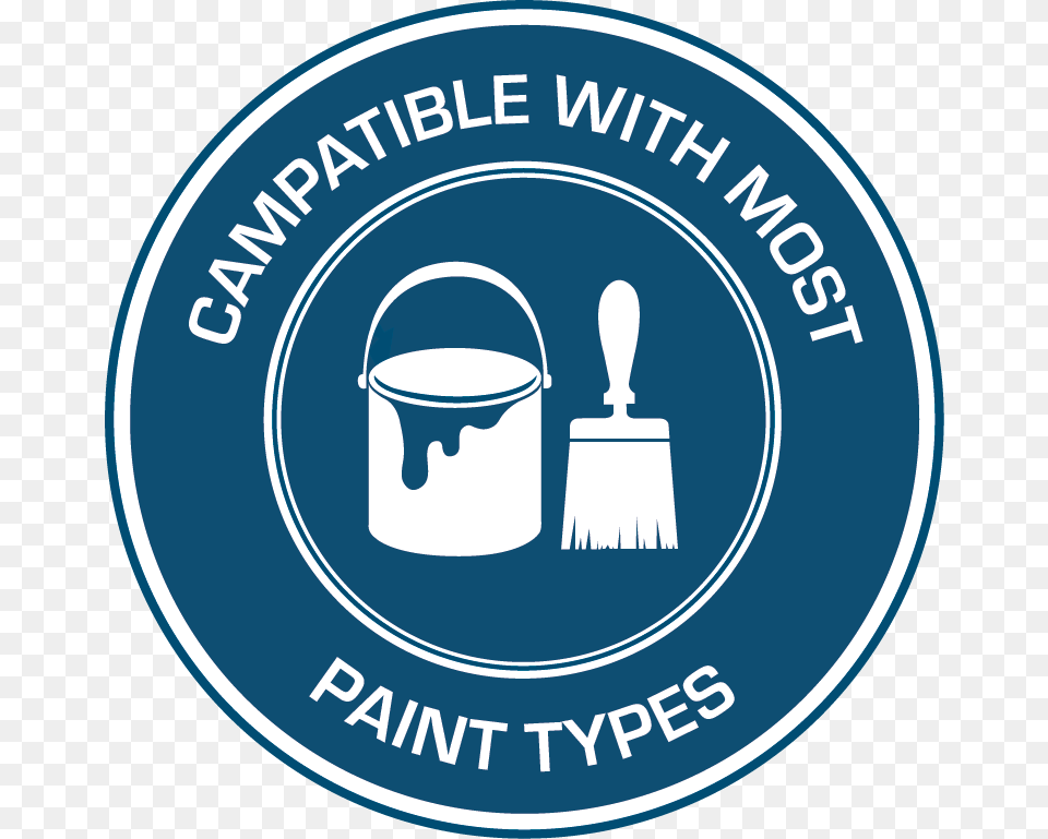 Compatible With Most Paints Badge, Brush, Device, Tool, Disk Free Png Download