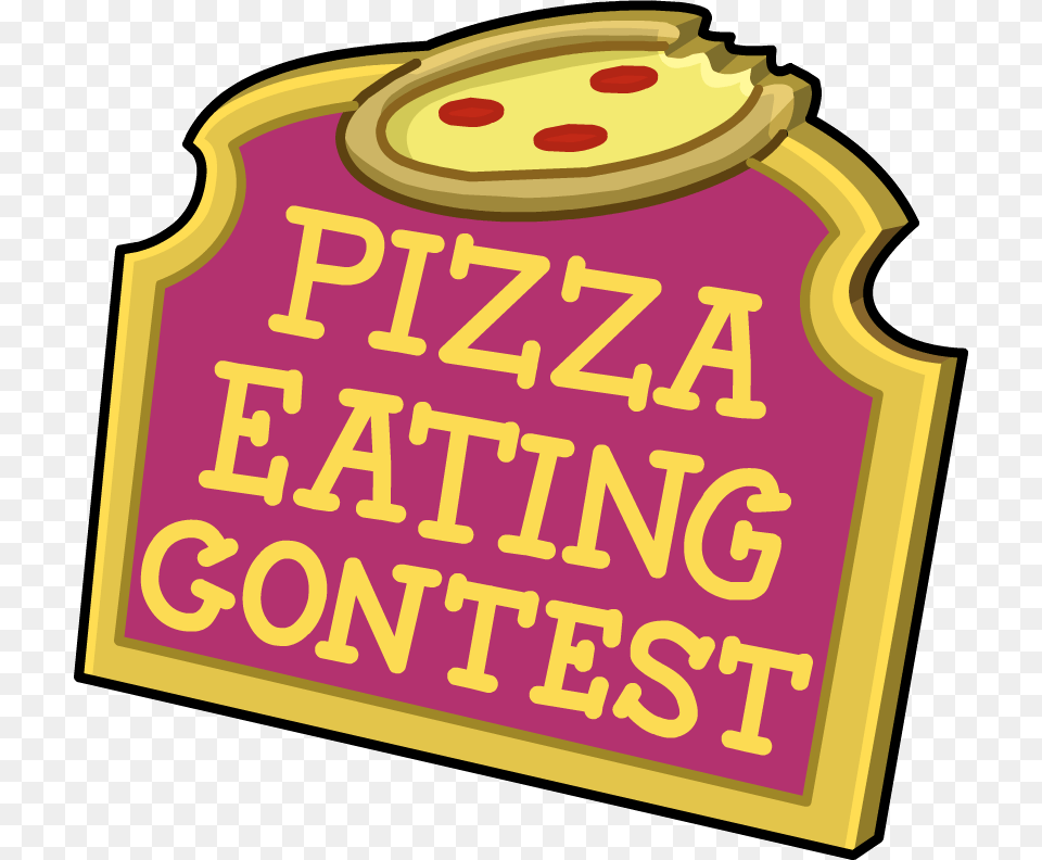 Competition Clipart Winner Logo Pizza Eating Contest Sign, Food, Ketchup, Text Png