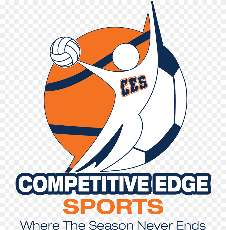 Competitive Edge Sports Volleyball And Basketball Logo, Advertisement, Poster, Helmet, American Football Free Png Download