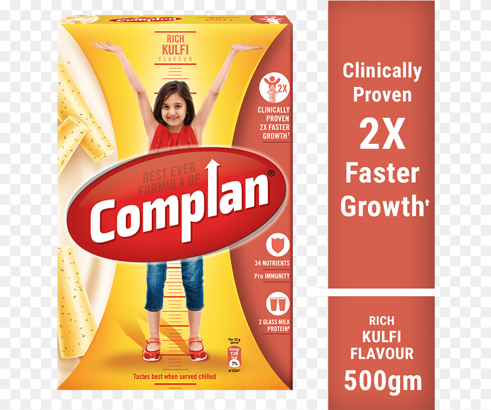 Complan Refill Powder Rich Kulfi Flyer, Advertisement, Poster, Adult, Person Free Png Download