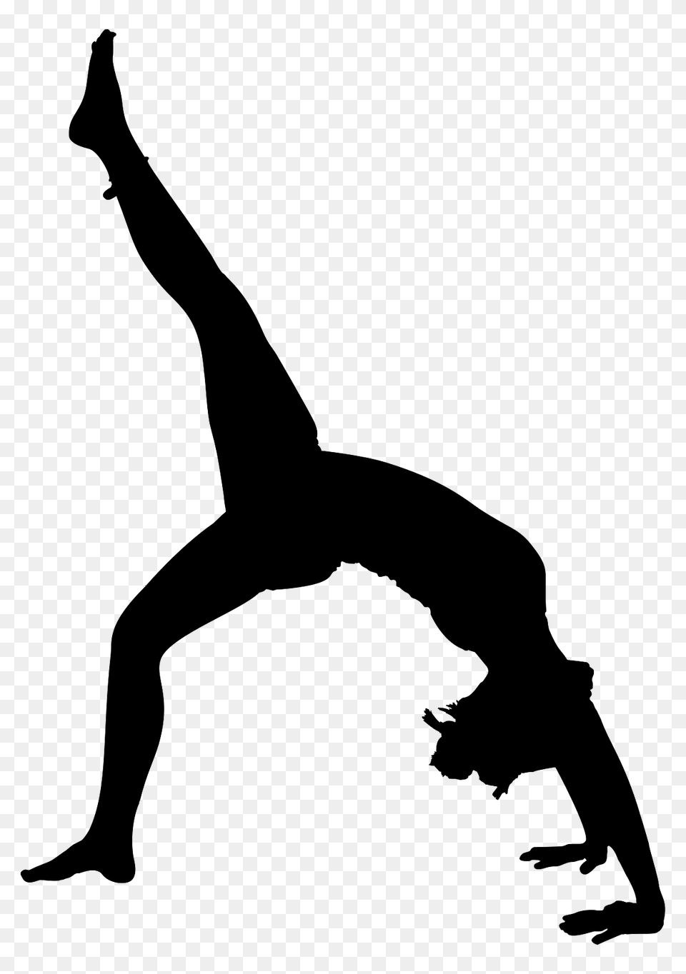 Complete Backward Yoga Bend, Person, Silhouette Free Transparent Png