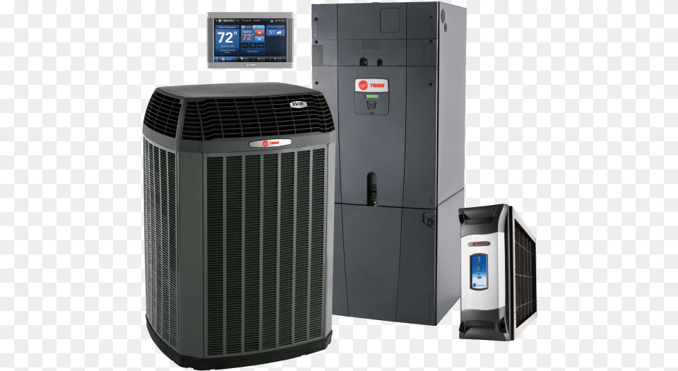 Complete Set Of Trane Hvac Home System Trane Air Conditioning, Device, Appliance, Electrical Device, Air Conditioner Free Png Download
