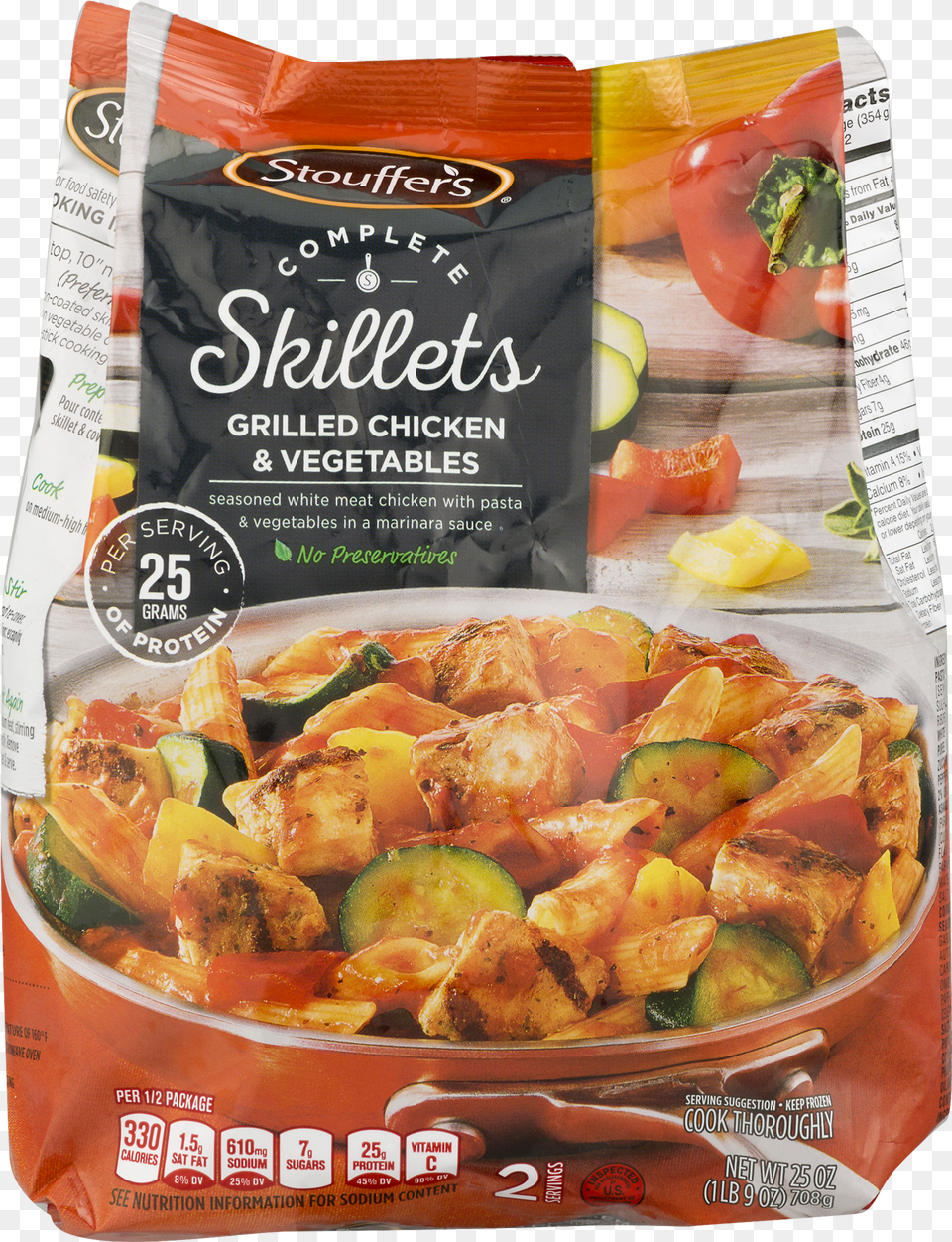 Complete Skillets Grilled Chicken Amp Vegetables Stouffers Complete Skillets Thai Style Ginger Chicken Free Png Download
