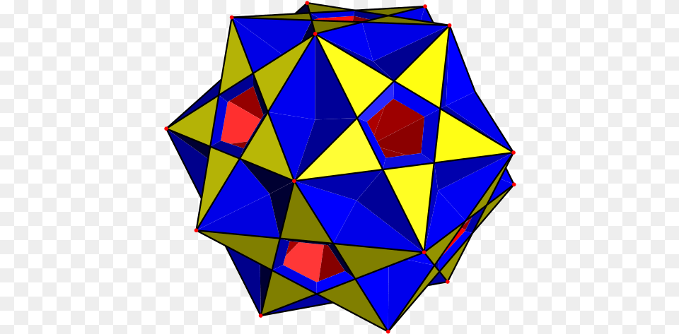Complex Rhombidodecadodecahedron Triangle, Sphere, Art, Toy Png Image