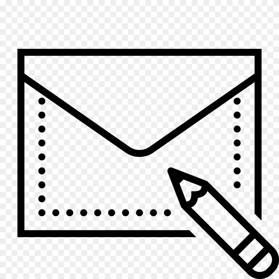 Composing Mail Icon, Gray Free Transparent Png