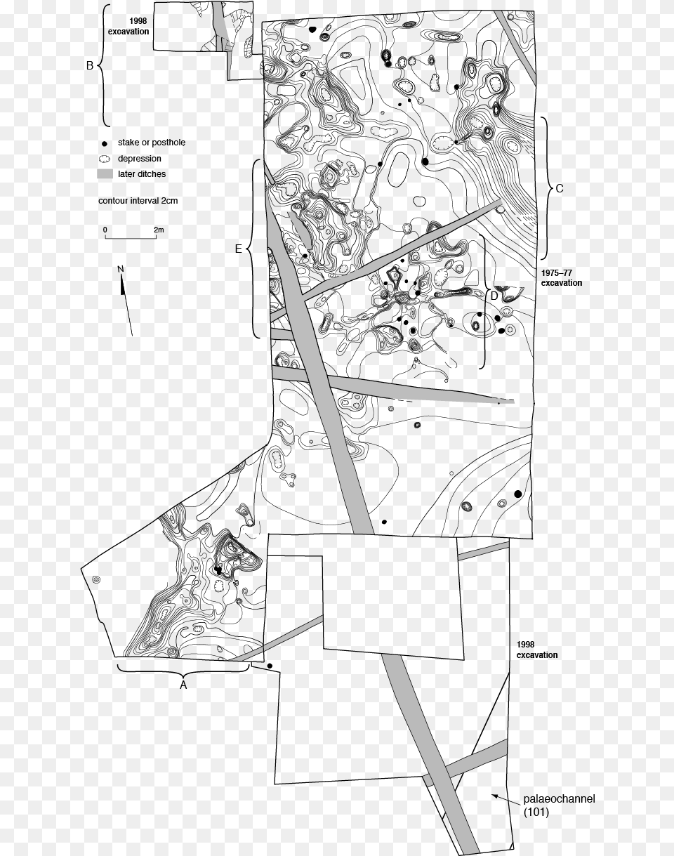 Composite Base Plan Of The Phase 1 Palaeosurface, Cutlery, Fork Png