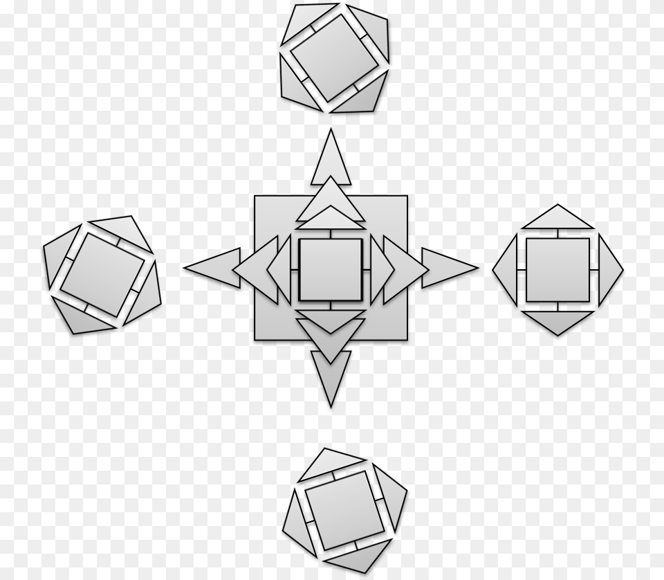 Composition In Geometric Shapes With Directions Png Image