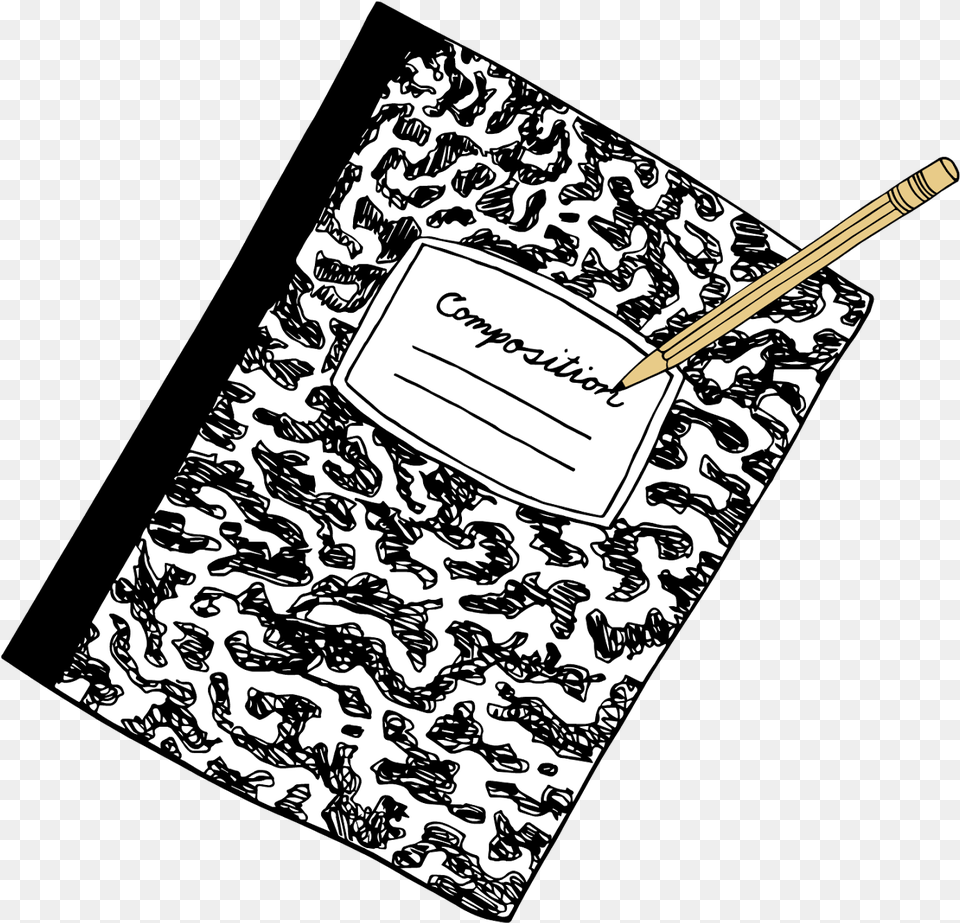 Composition Notebook And Pencil, Diary, Text Free Transparent Png