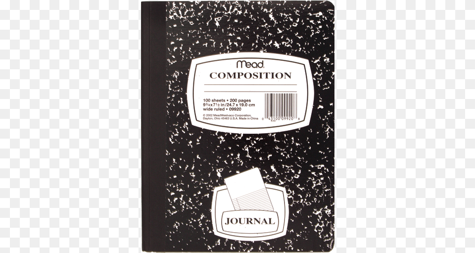 Composition Notebook Composition Book Mead, Paper, Text Free Transparent Png