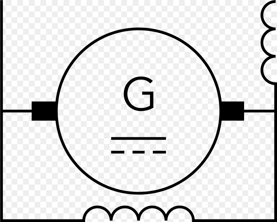 Compound Excited Dc Generator Clip Arts Symbol Of Dc Generator, Gray Free Png