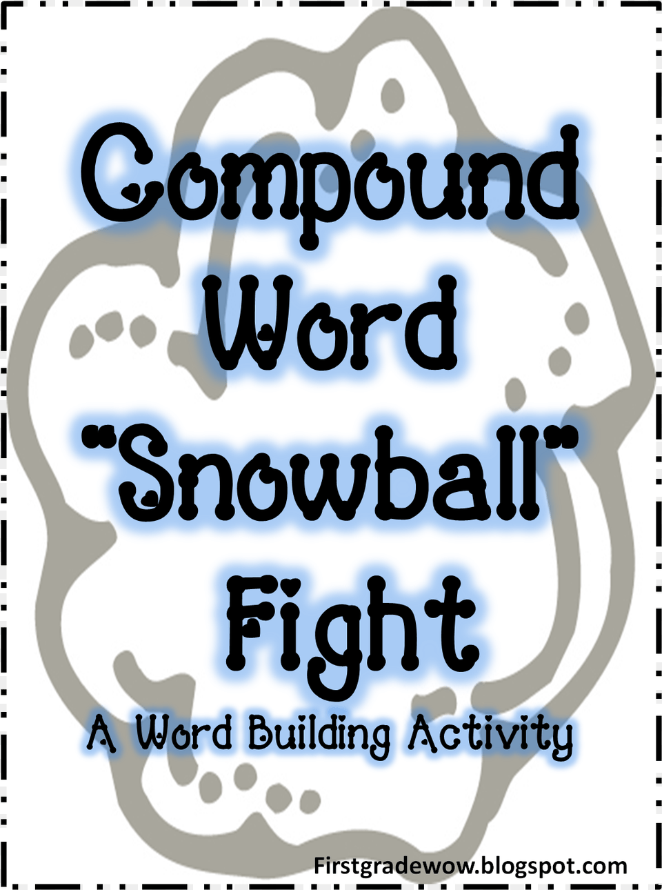 Compound Word Snowball Fight Activity Free Printable Word, Book, Publication, Text, Face Png Image