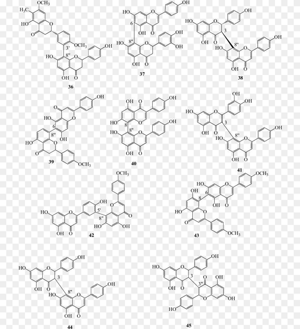 Compounds 36 45 As Examples Of Naturally Occurring Fad, Gray Free Png Download