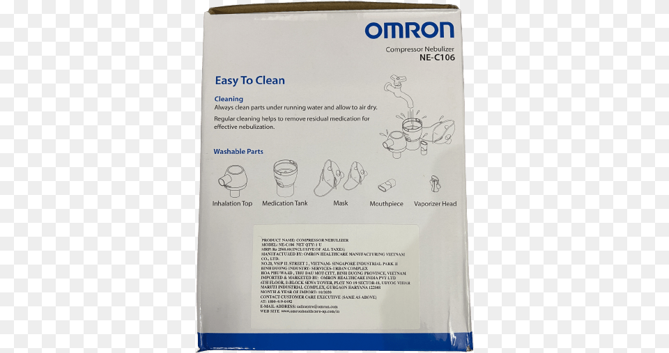 Compressor Nebulizer Ne C106 Omron Document, Text, Page Free Png