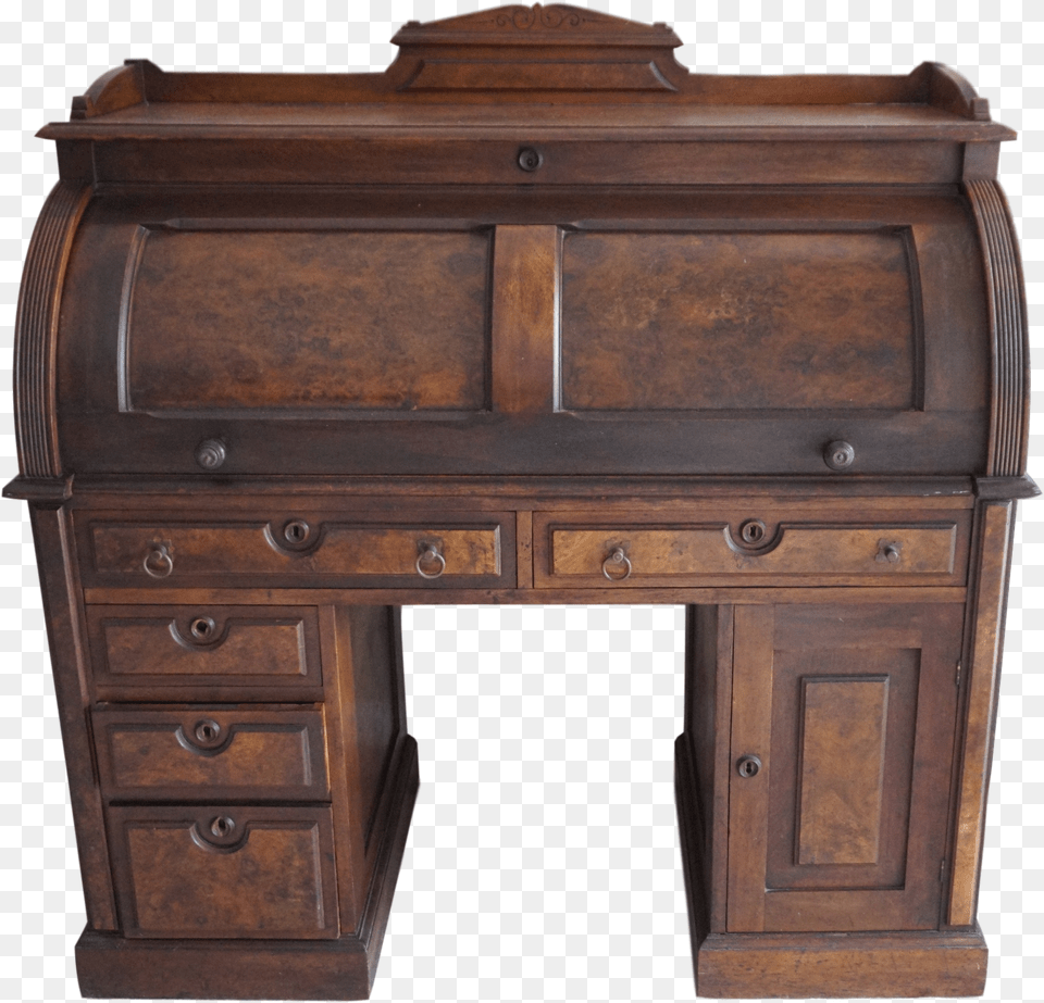 Comproductsearly 20th Century Rolltop Desk, Furniture, Sideboard, Table, Cabinet Png Image