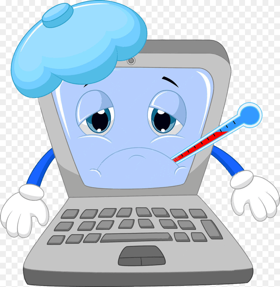 Computadora Enferma Cartoon Computer Virus, Electronics, Laptop, Pc, Computer Hardware Png Image