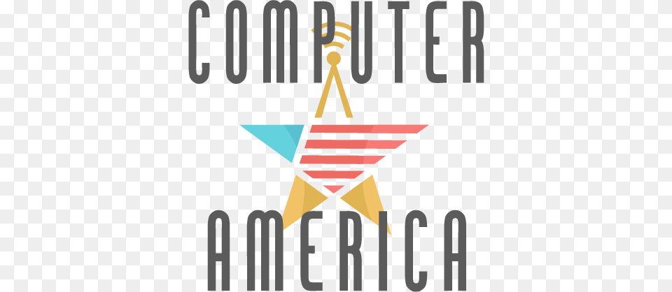 Computer America Logo Square Graphic Design, Symbol, Star Symbol Free Png
