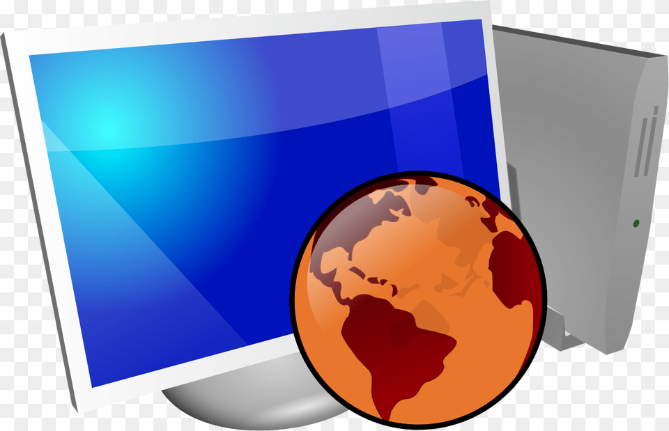 Computer And The World, Pc, Electronics, Screen, Monitor Png Image