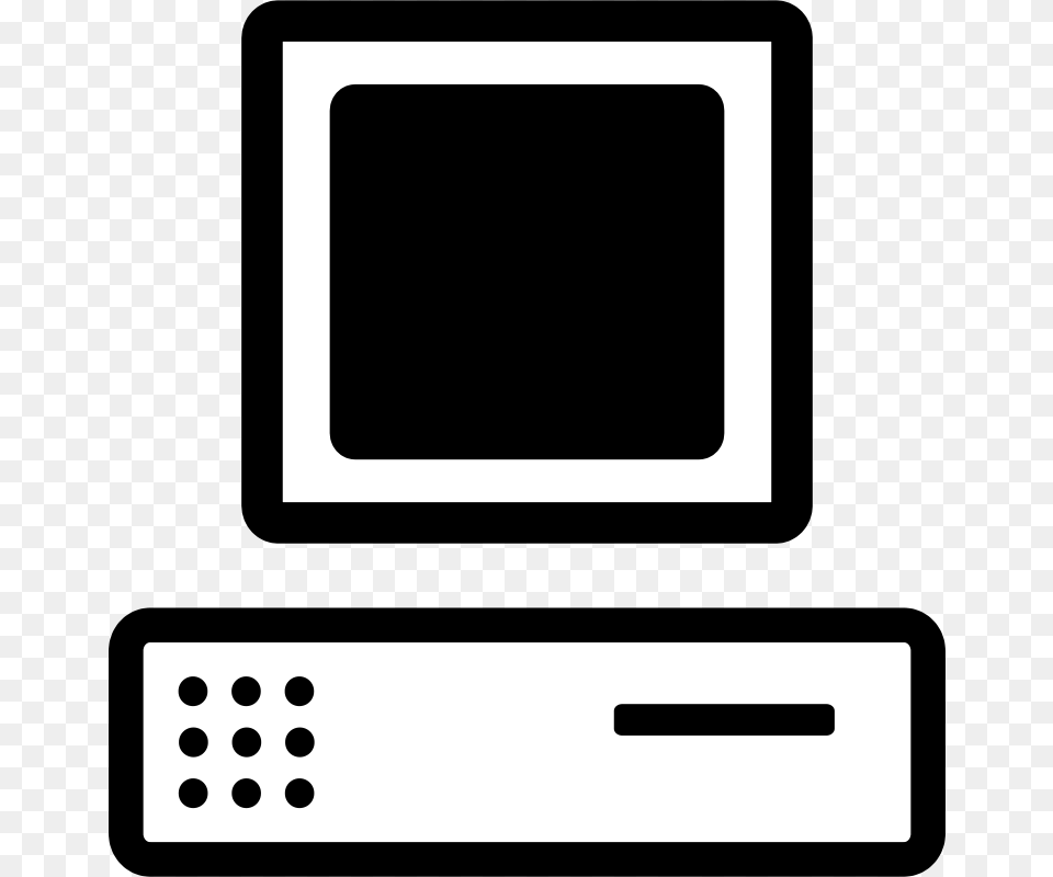 Computer Black And White Computer Clipart Black And White Electronics, Pc, Screen, Computer Hardware Free Png