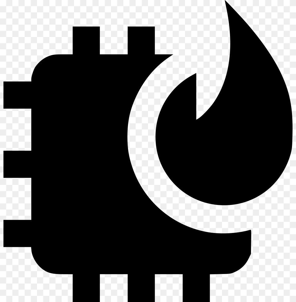 Computer Chip Burn Icon, Stencil, Electronics Png Image