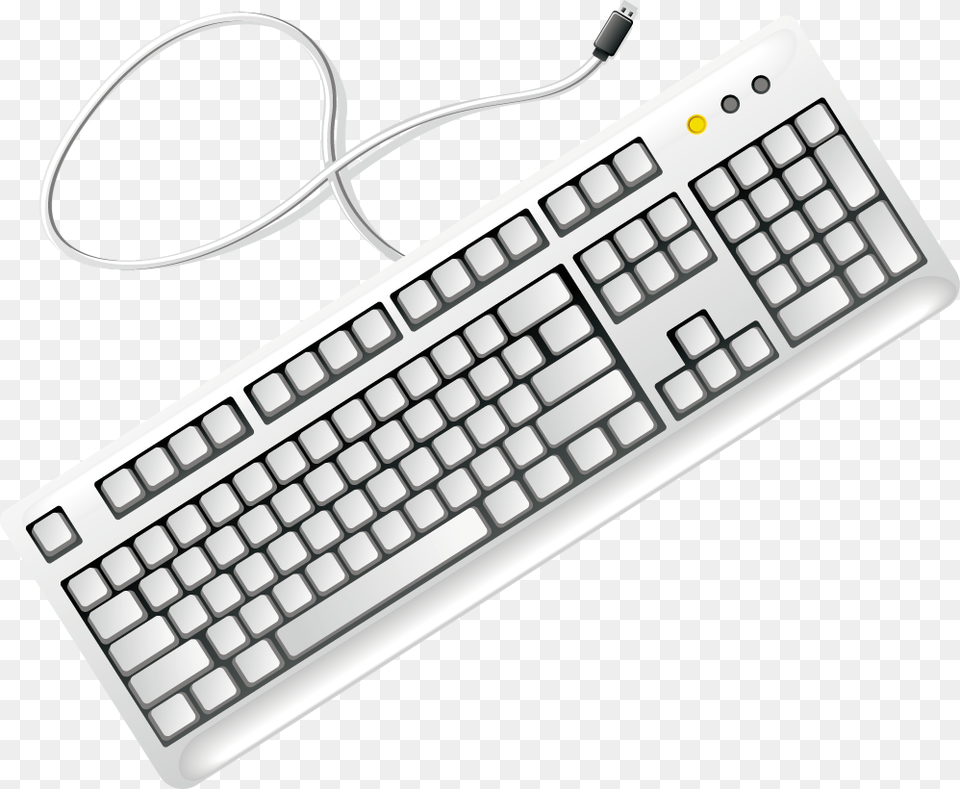 Computer Clip Art Transprent Computer Keyboard Clipart Black And White, Computer Hardware, Computer Keyboard, Electronics, Hardware Free Png Download