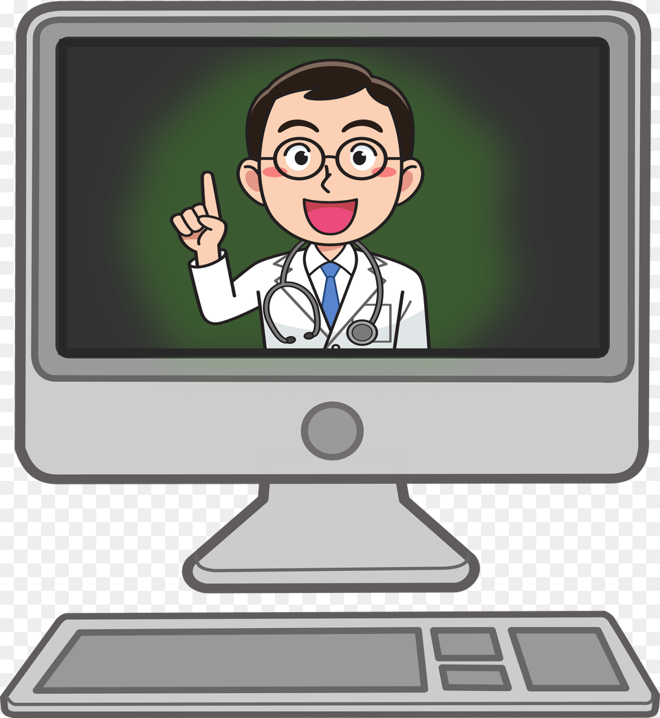 Computer Clipart Doctor Mac Computer Clip Art, Electronics, Pc, Baby, Person Png