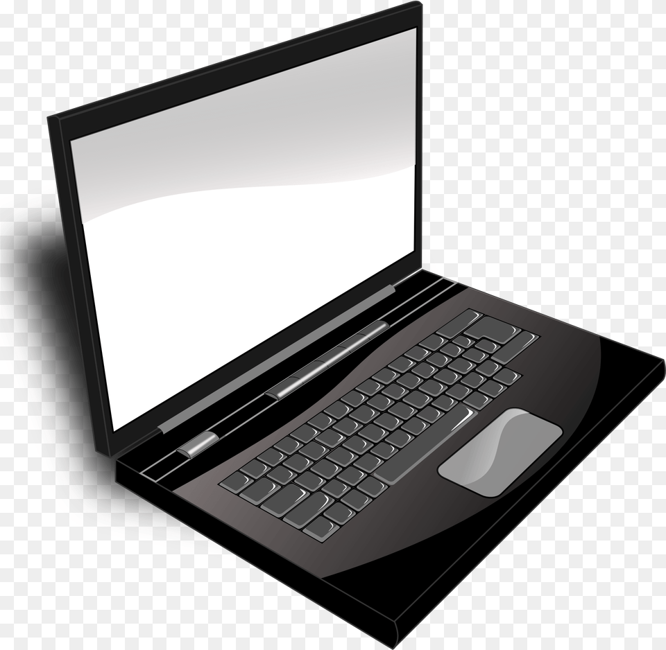 Computer Clipart Transparent Background Laptop Black And White, Electronics, Pc, Computer Hardware, Computer Keyboard Png
