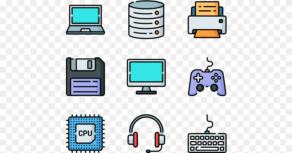 Computer Components School Vector Icon, Computer Hardware, Electronics, Hardware, Pc Png Image