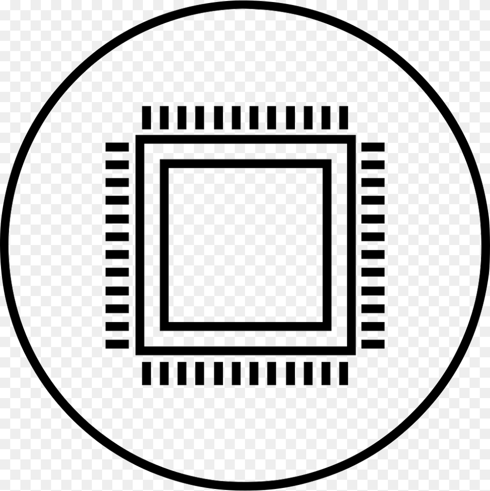 Computer Cpu Microchip Processor Icon Free Download, Electronics, Hardware, Computer Hardware Png