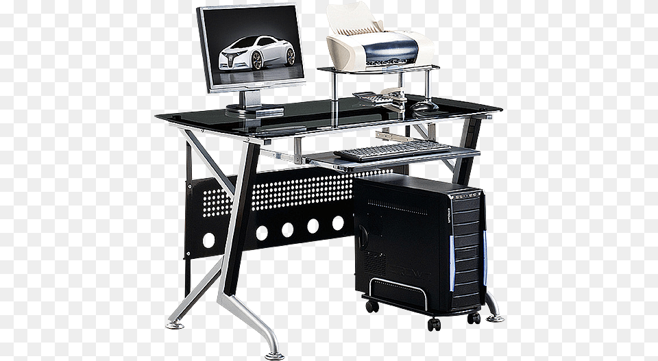 Computer Desk, Hardware, Computer Hardware, Electronics, Furniture Free Transparent Png