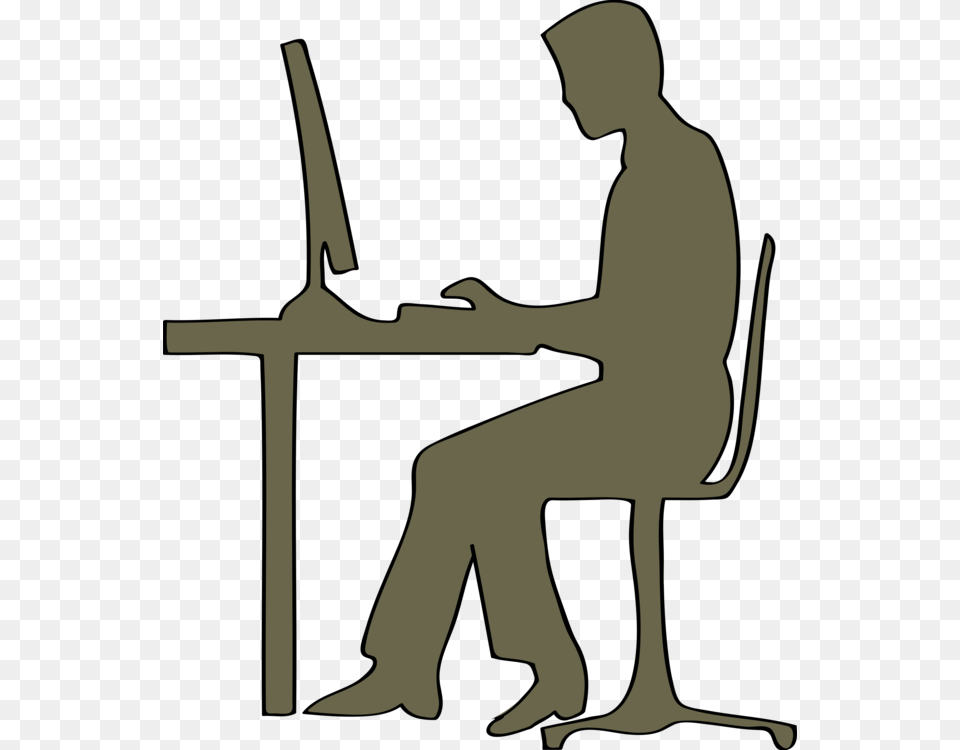 Computer Desk Computer Graphics Computer Icons, Furniture, Table, Person, Sitting Png