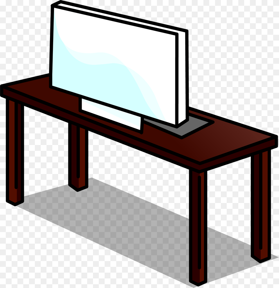Computer Desk Sprite 008 Desk Sprite, Table, Screen, Monitor, Hardware Png Image