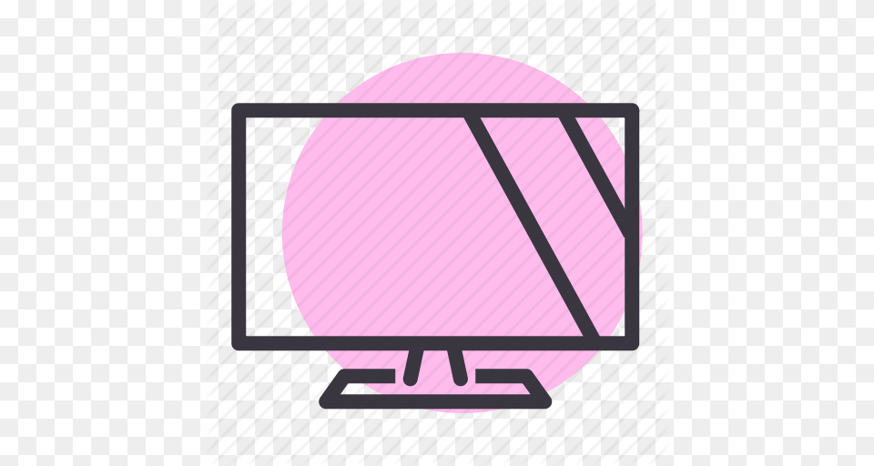 Computer Device Display Lcd Monitor Screen Tv Icon, Sphere Free Transparent Png