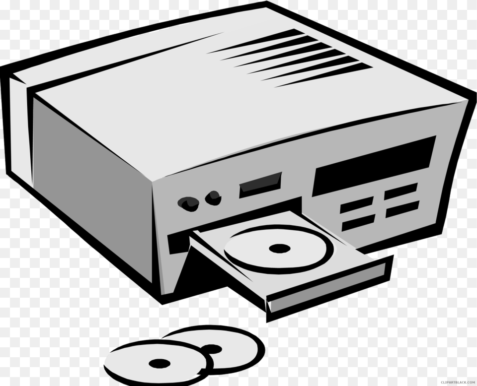 Computer Dvd Player Tools Black White Clipart Images, Cd Player, Electronics, Computer Hardware, Hardware Free Png