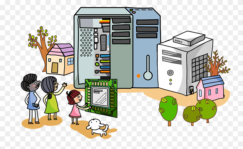 Computer Engineering Computer System Architecture Cartoon, Person, Electronics, Hardware, Face Free Png Download