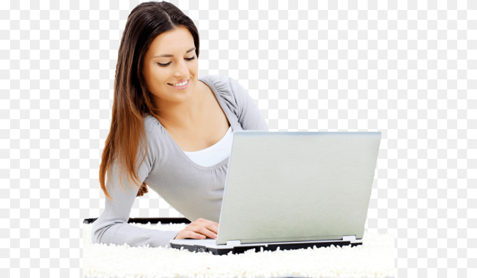 Computer Girl Computer With Girl Images, Electronics, Laptop, Pc, Adult Png