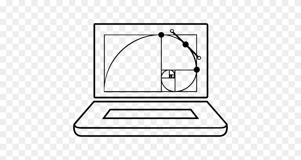 Computer Golden Ration Laptop Technology Icon, Gray Free Png