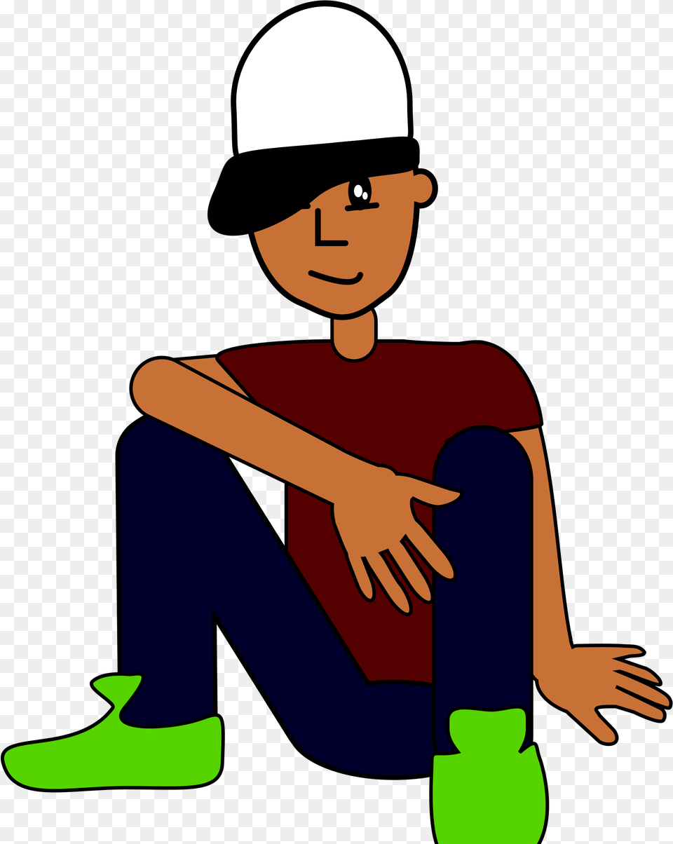 Computer Icons Adolescence Microsoft Word Teen Cartoon Sitting Clothing, Hardhat, Helmet, Pants Free Transparent Png
