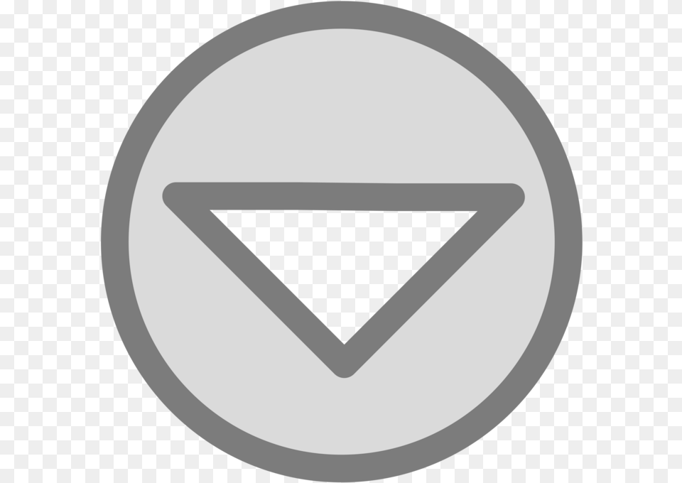 Computer Icons Arrow Symbol Button Logo Seta Para Baixo Icon, Triangle, Disk Png Image