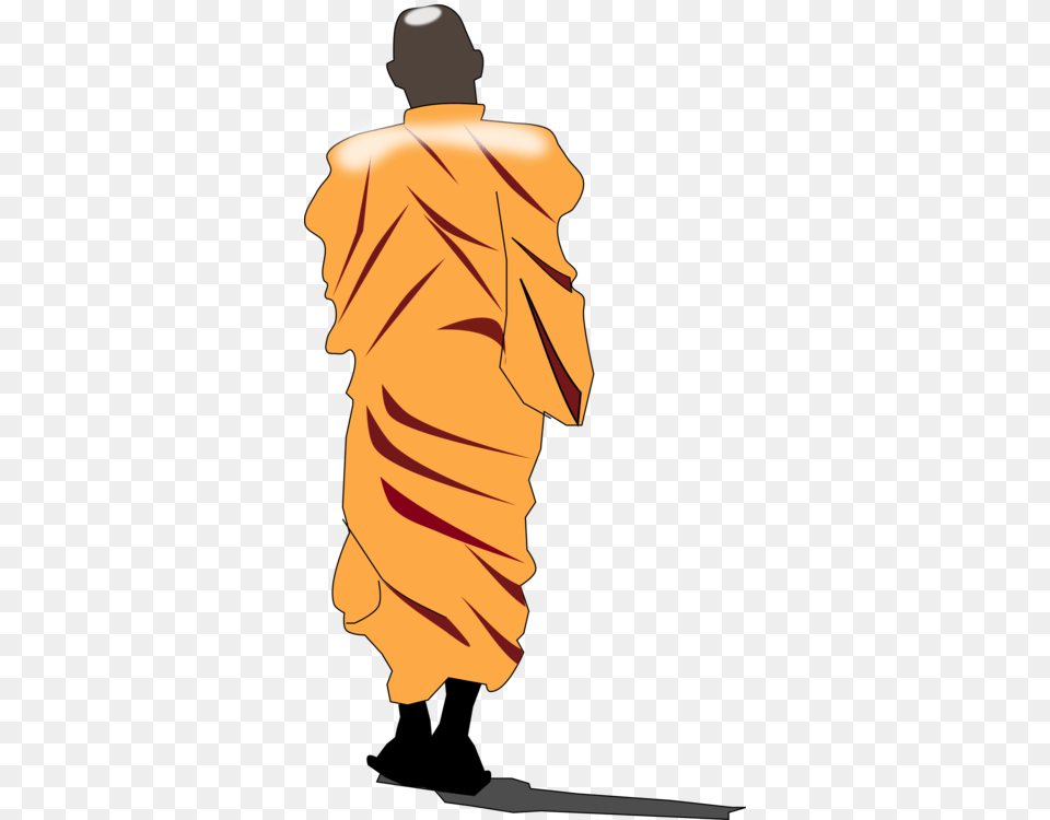 Computer Icons Bhikkhu Silhouette Drawing Cartoon, Monk, Person, Adult, Male Png Image