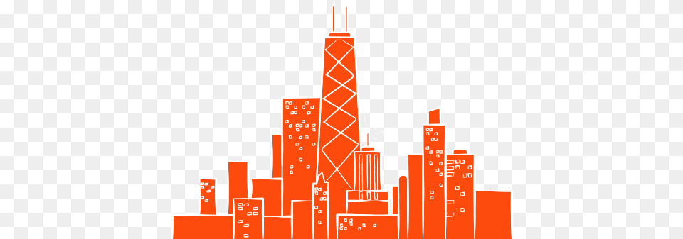 Computer Icons Cloud Gate Chicago Chicago Skyline Orange Clipart, City, Urban Png