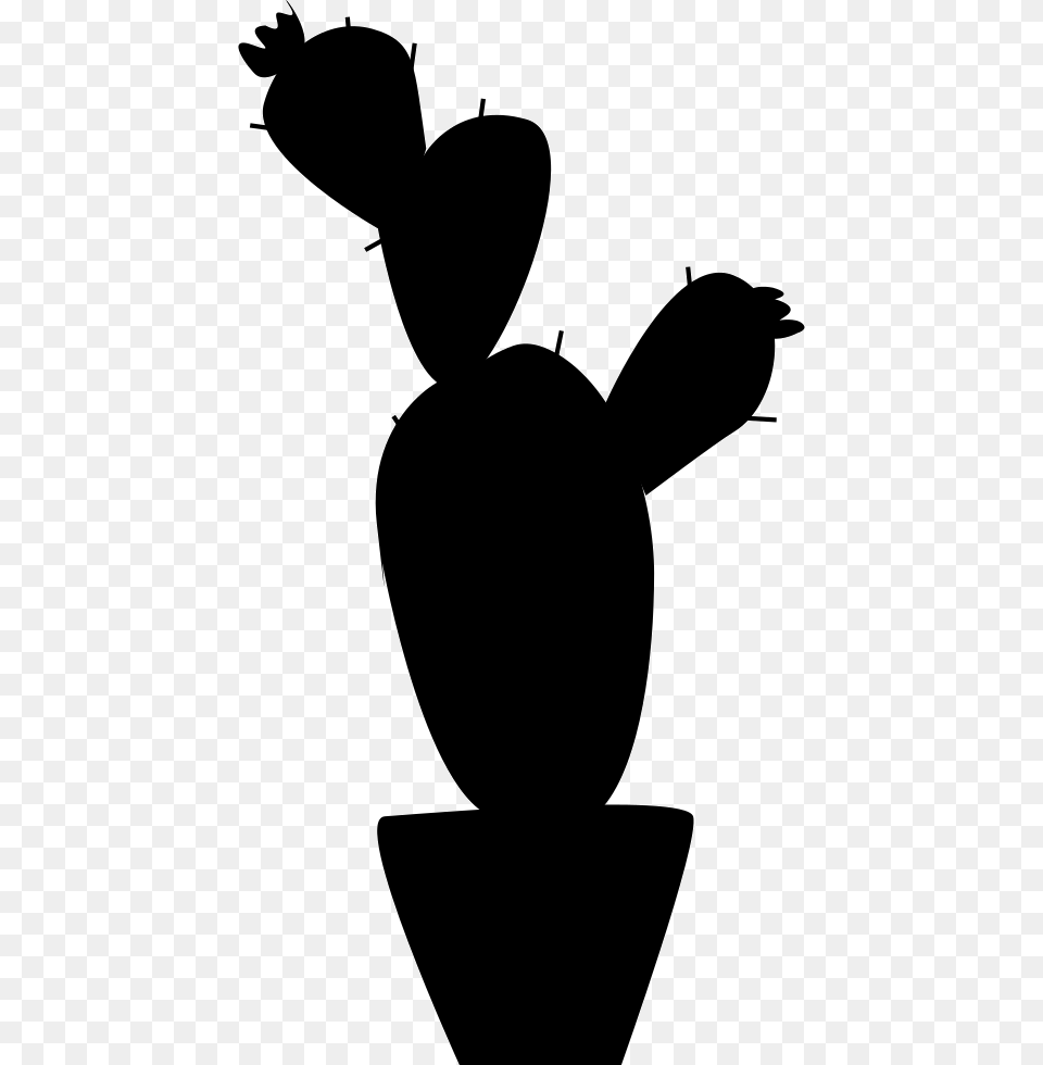 Computer Icons Drawing Clip Art Silhouette Svg Cactus, Stencil, Nature, Outdoors, Snow Free Png Download