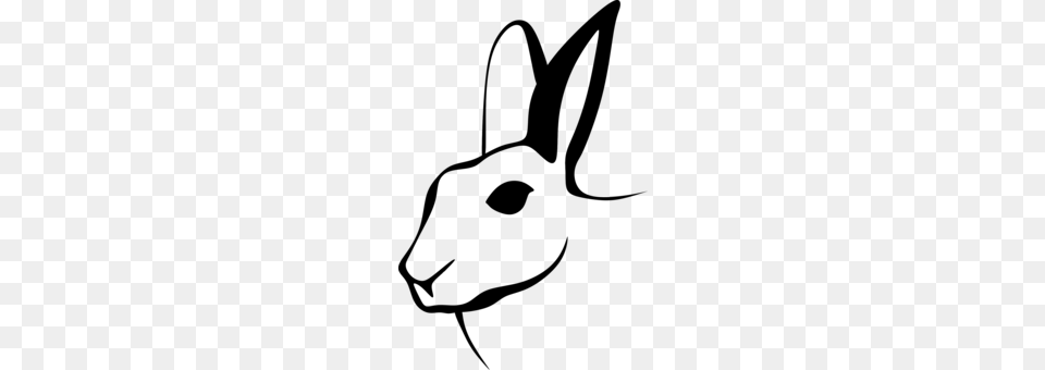 Computer Icons Drawing Coloring Book Rabbit Line Art, Gray Free Png