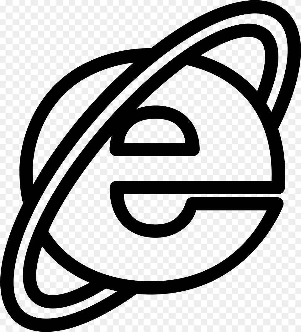 Computer Icons Explorer File Internet Explorer Logo Outline, Gray Png Image