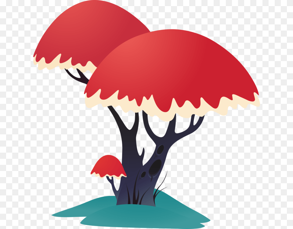 Computer Icons Graphic Arts Glitch Art Tree Cutting Trees Cartoon Transparent Background, Fungus, Plant, Agaric, Mushroom Png