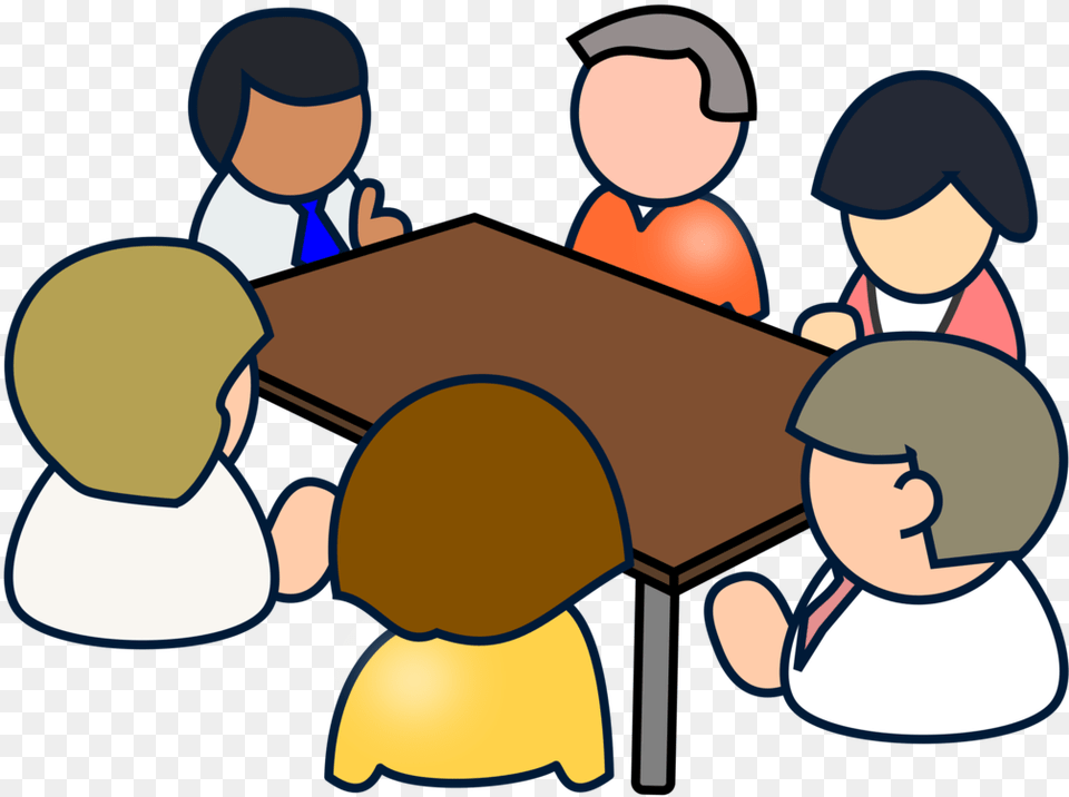 Computer Icons Meeting Business Convention Bideokonferentzia Free, People, Person, Furniture, Table Png