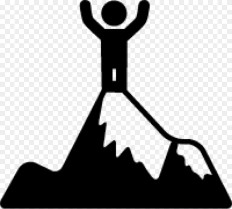 Computer Icons Mountain Hiking Clip Art Top Of The Mountain Icon, Gray Free Png Download