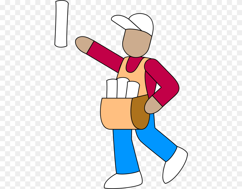 Computer Icons Newspaper Encapsulated Postscript Line Art Paperboy, Clothing, Hat, Baby, Person Free Transparent Png